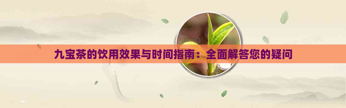 九宝茶的饮用效果与时间指南：全面解答您的疑问