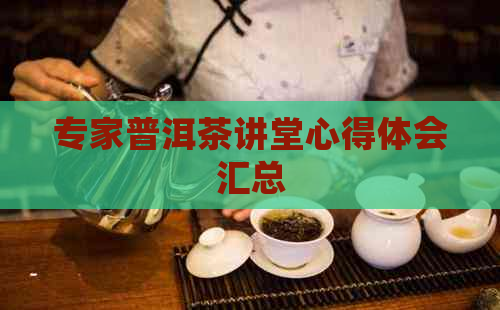 专家普洱茶讲堂心得体会汇总