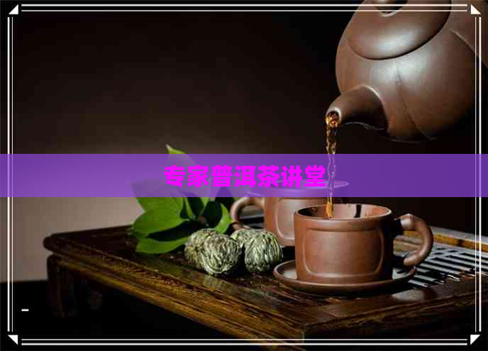 专家普洱茶讲堂