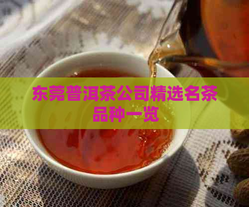 东莞普洱茶公司精选名茶品种一览