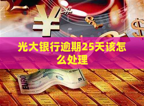 光大银行逾期25天该怎么处理