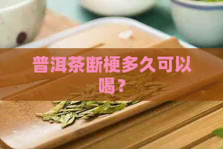 普洱茶断梗多久可以喝？