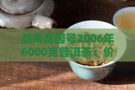 勐海龙园号2006年6000克普洱茶：价格、特点、品鉴与购买指南