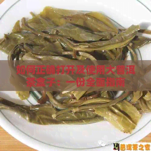 如何正确打开及使用大普洱茶盒子：一份全面指南