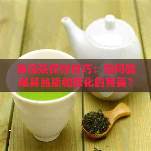 普洱茶保存技巧：如何确保其品质和陈化的完美？