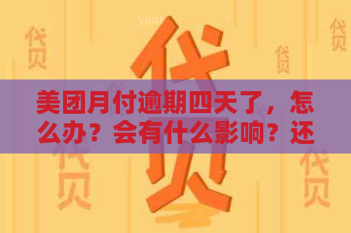 美团月付逾期四天了，怎么办？会有什么影响？还能继续使用吗？