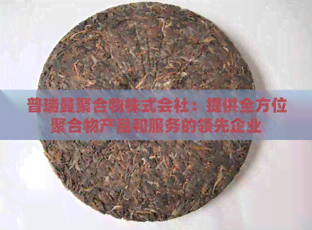 普瑞曼聚合物株式会社：提供全方位聚合物产品和服务的领先企业