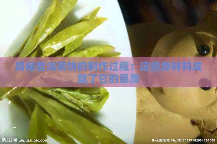 揭秘普洱茶饼的制作过程：这些原材料成就了它的品质