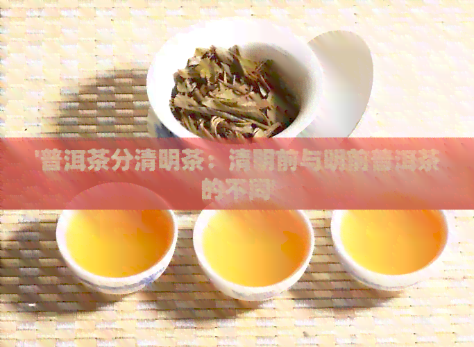 '普洱茶分清明茶：清明前与明前普洱茶的不同'