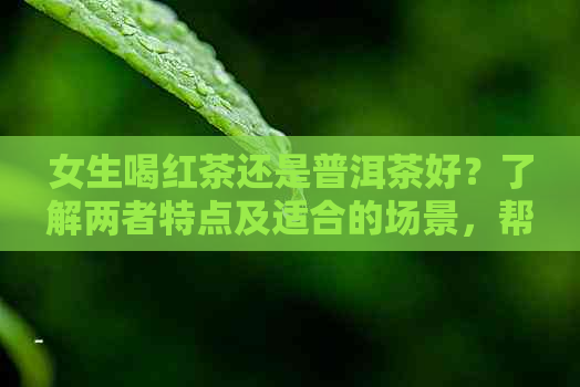 女生喝红茶还是普洱茶好？了解两者特点及适合的场景，帮助你做出选择