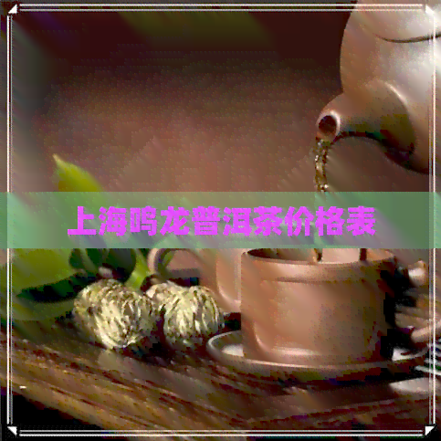 上海鸣龙普洱茶价格表