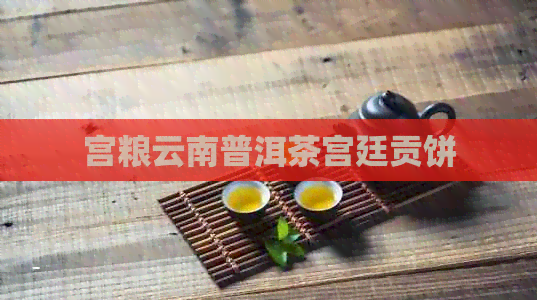 宫粮云南普洱茶宫廷贡饼