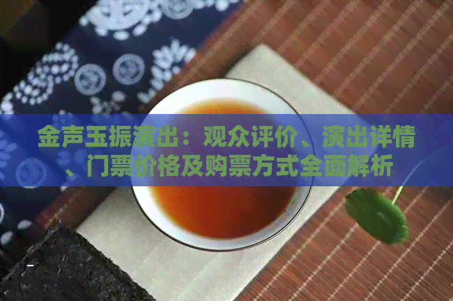 金声玉振演出：观众评价、演出详情、门票价格及购票方式全面解析