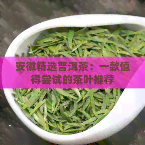 安徽精选普洱茶：一款值得尝试的茶叶推荐