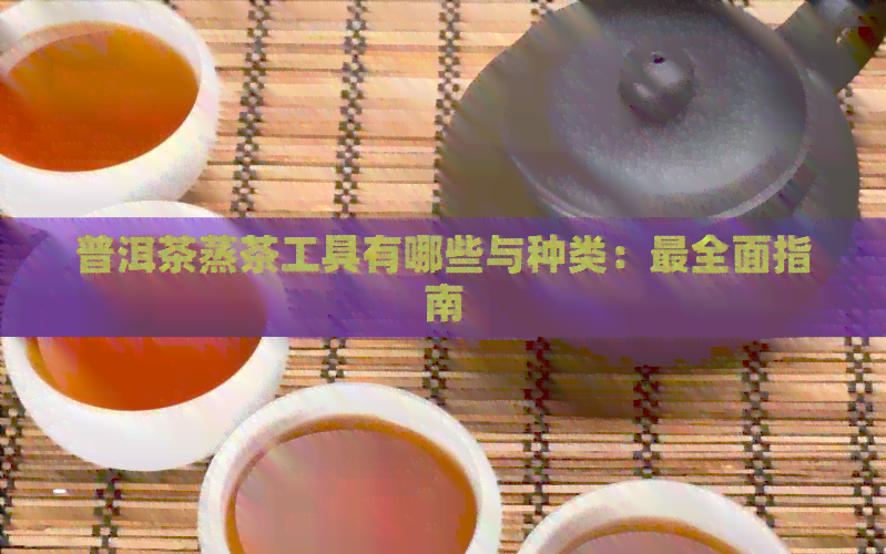 普洱茶蒸茶工具有哪些与种类：最全面指南