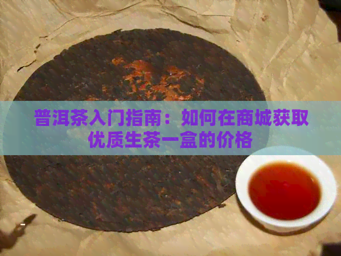 普洱茶入门指南：如何在商城获取优质生茶一盒的价格