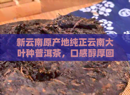 新云南原产地纯正云南大叶种普洱茶，口感醇厚回，品鉴云南地道风味