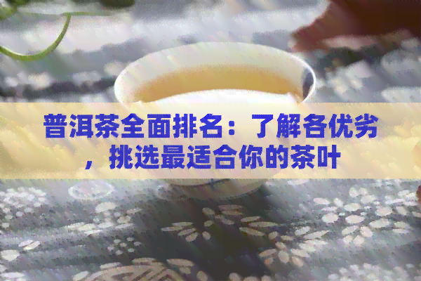 普洱茶全面排名：了解各优劣，挑选最适合你的茶叶