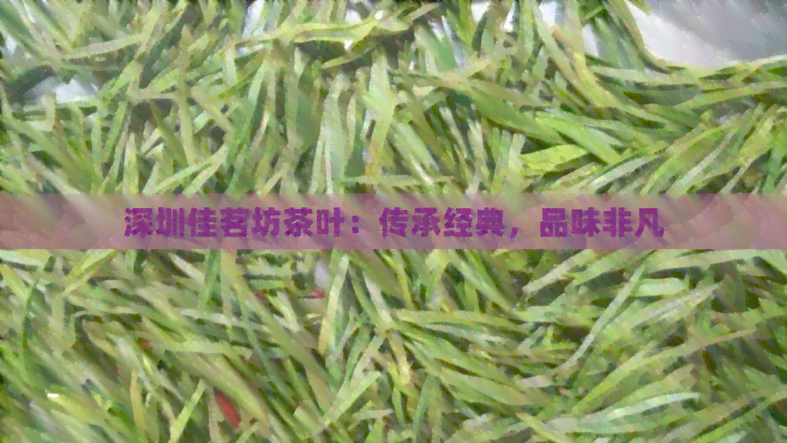 深圳佳茗坊茶叶：传承经典，品味非凡