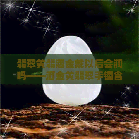 翡翠黄翡洒金戴以后会润吗——洒金黄翡翠手镯含义解析