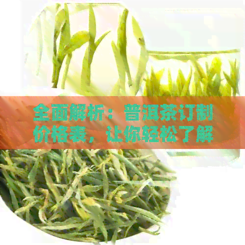 全面解析：普洱茶订制价格表，让你轻松了解各种款式与价位的定制茶叶