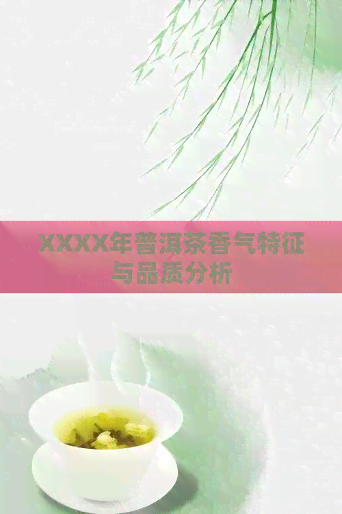 XXXX年普洱茶香气特征与品质分析