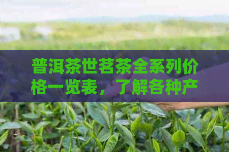 普洱茶世茗茶全系列价格一览表，了解各种产品详细价格及选购指南