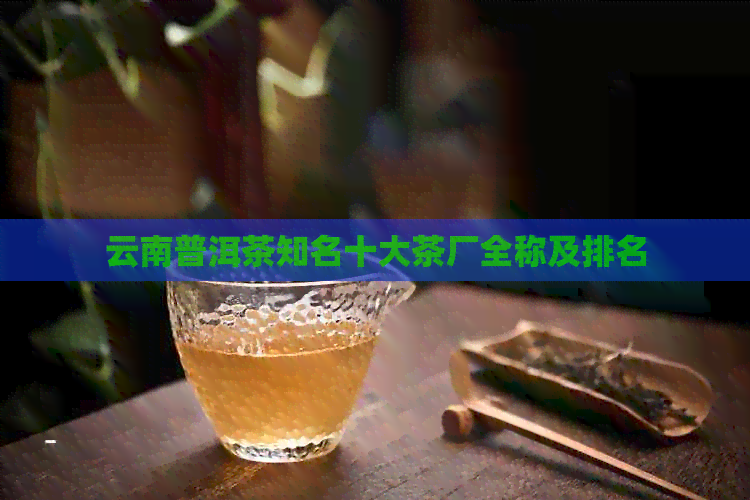 云南普洱茶知名十大茶厂全称及排名