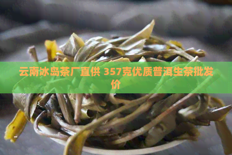 云南冰岛茶厂直供 357克优质普洱生茶批发价