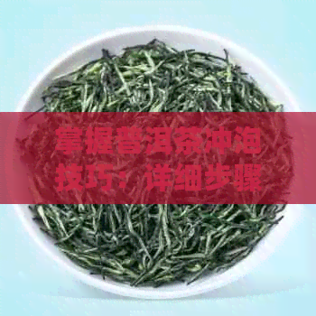 掌握普洱茶冲泡技巧：详细步骤说明，让你轻松正确享受生茶与熟茶的魅力