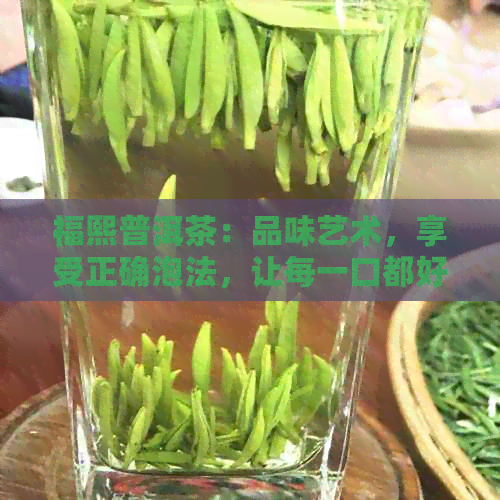 福熙普洱茶：品味艺术，享受正确泡法，让每一口都好喝