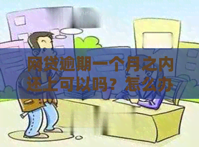 网贷逾期一个月之内还上可以吗？怎么办？会上吗？