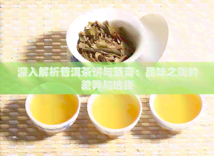 深入解析普洱茶饼与茶膏：品味之间的差异与选择