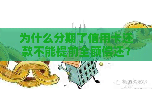 为什么分期了信用卡还款不能提前全额偿还？