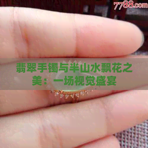 翡翠手镯与半山水飘花之美：一场视觉盛宴