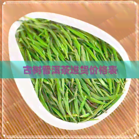 古树普洱茶进货价格表