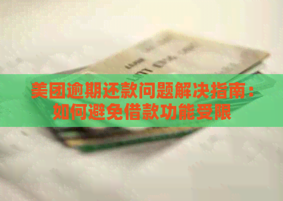 美团逾期还款问题解决指南：如何避免借款功能受限