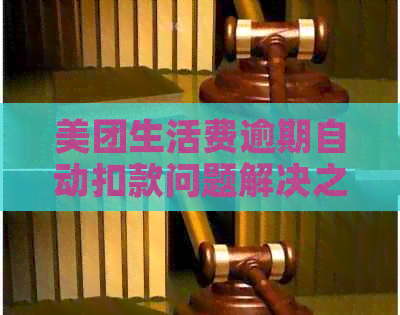 美团生活费逾期自动扣款问题解决之道，不再担忧还款困扰