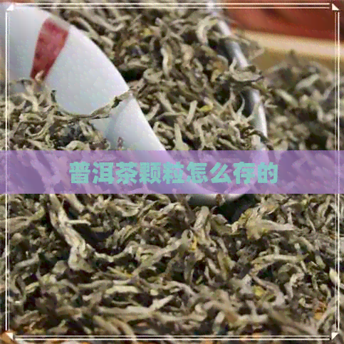 普洱茶颗粒怎么存的