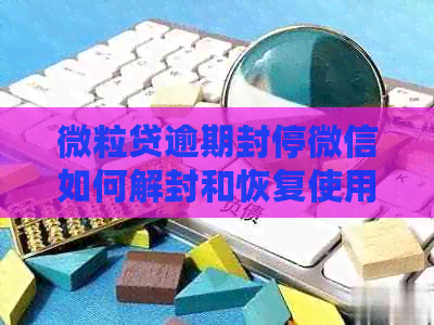 微粒贷逾期封停微信如何解封和恢复使用？还款途径是什么？