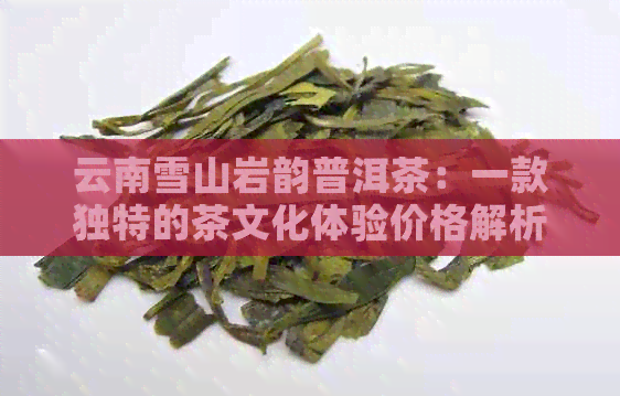 云南雪山岩韵普洱茶：一款独特的茶文化体验价格解析