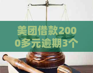 美团借款2000多元逾期3个月后果：如何处理？