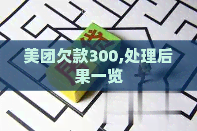 美团欠款300,处理后果一览