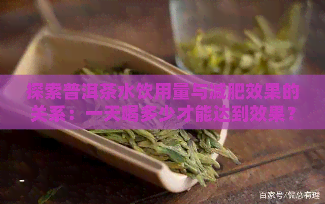 探索普洱茶水饮用量与减肥效果的关系：一天喝多少才能达到效果？