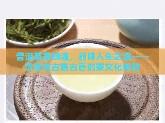 普洱茶香四溢，品味人生之境——沉浸在古色古香的茶文化体验