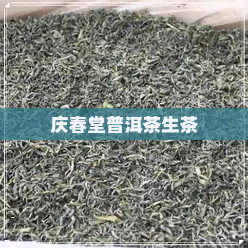 庆春堂普洱茶生茶