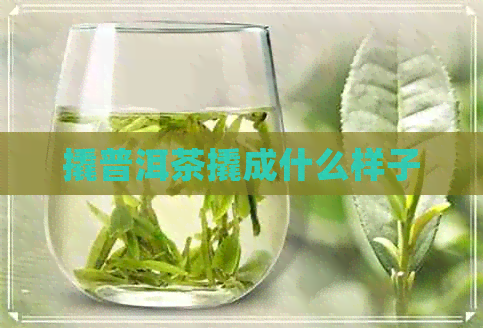 撬普洱茶撬成什么样子