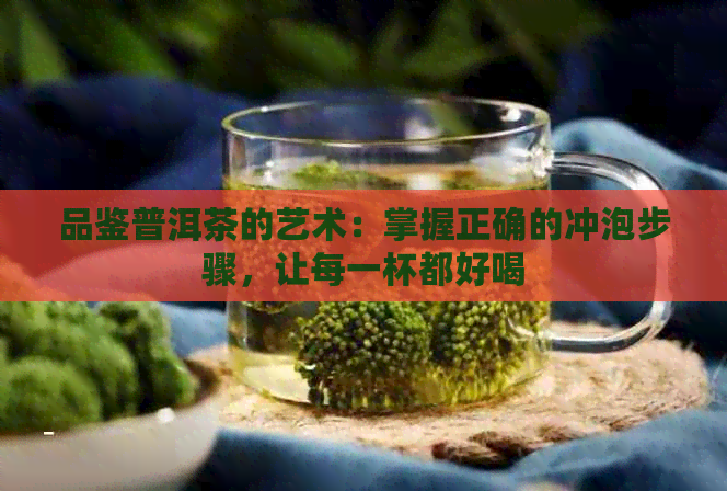 品鉴普洱茶的艺术：掌握正确的冲泡步骤，让每一杯都好喝