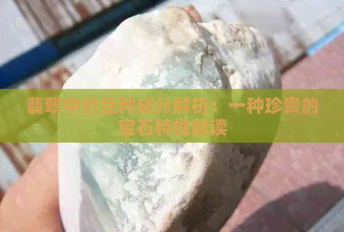 翡翠中的豆种成分解析：一种珍贵的宝石特性解读