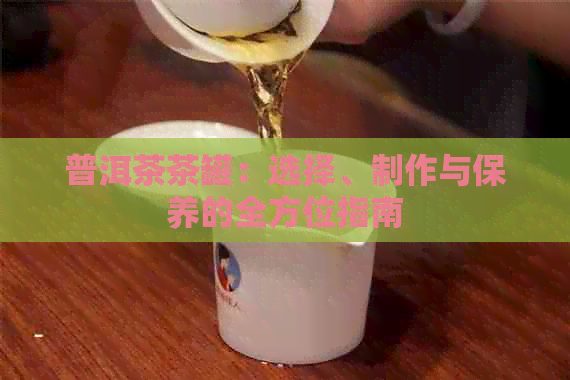 普洱茶茶罐：选择、制作与保养的全方位指南